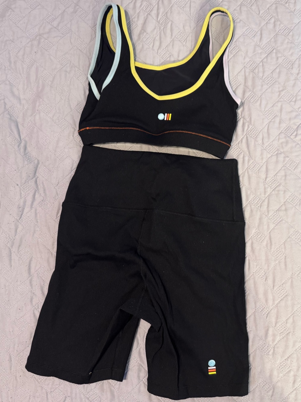 Solid & Striped Sport Ribbed Workout Set - Picture 3 of 10